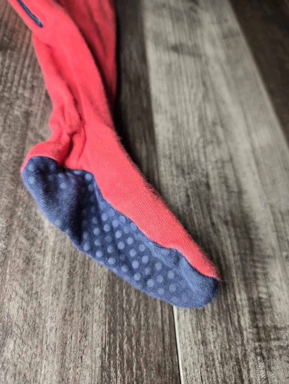 The Children's Place Red & Navy Baby Footed One-Piece Pajama - 